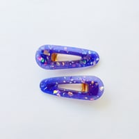 Purple/Blue Sparkle Hair Clip Set