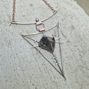 Black and white triangle necklace 
