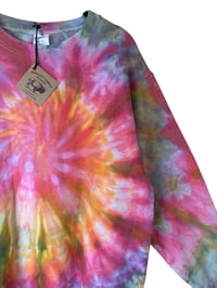 Image 3 of M Adult Crew Sweatshirt in Euphoia Spiral Ice Dye