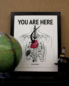 Image of You Are Here | An Anatomical Love Print