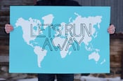 Image of Let's Run Away | Modern Map Variation | Light Blue