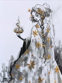Image 2 of Lasairín - the witch of hearth - inktober 5