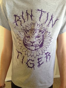 Image of Grey and Purple RTT Sunflower Tiger Unisex T-Shirt