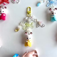 Image 3 of Baby Chocolate Rabbit Triplet Keychains 