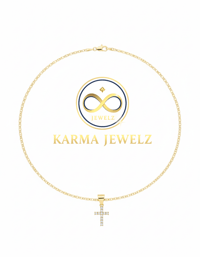 Image 1 of 14k EP Mariner Link Necklaces with icy cross