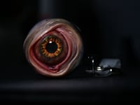 Image 2 of Handmade Realistic Eye Badge Reel Keychain