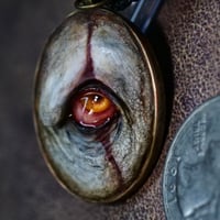 Image 7 of Pennywise Eye glow in the dark pendant OOAK