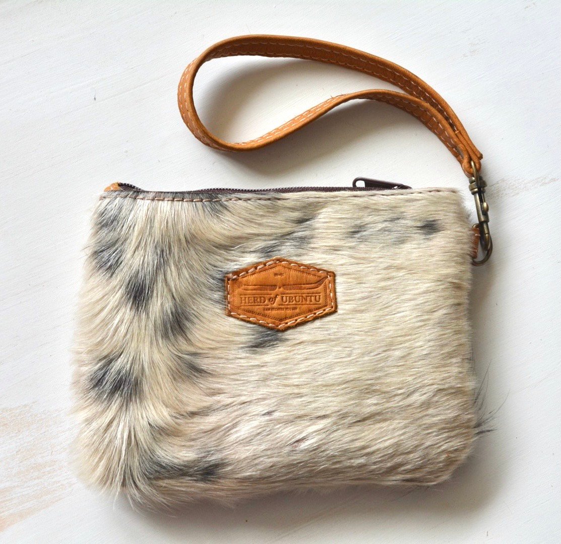 Cowhide Crossbody Purse Handbag Wallet Clutch Bags Dark Brown Cow Leather  Fur | eBay