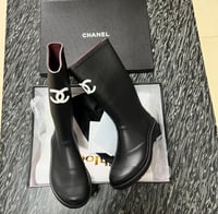 Image 2 of VARSITY BLACK BOOTS