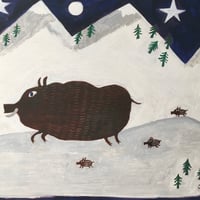 Image 4 of Wild boar with humbugs -original artwork