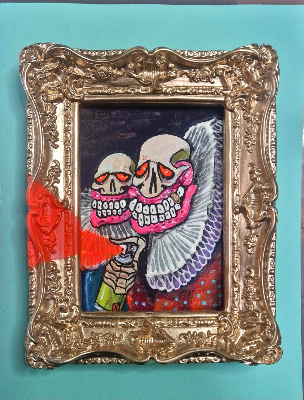 Crimson & Teal (Framed Ruffneck) 