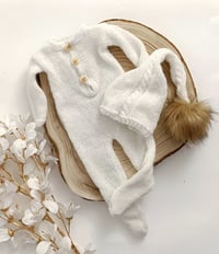 Image 1 of Newborn photoshooting knitted set | off white