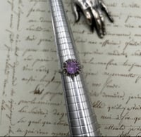 Image 11 of Magnifique bague en argent massif 800 poinçonné, améthyste, début 1900