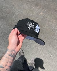 Image 2 of BLACK & WHITE BIRMINGHAM BARONS CUSTOM FITTED CAP