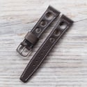 Vintage Heuer / Omega style Rally strap - Dark Grey