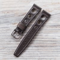 Image 5 of Vintage Heuer / Omega style Rally strap - Dark Grey