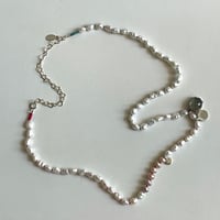 Image 5 of pearl and three charm necklace