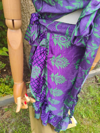 Image 5 of Pasha Co ord set top and frill wrap skirt - Purple