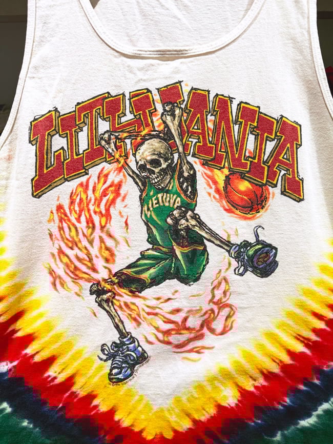 Grateful Dead 1996 Lithuania Basketball Tank Top - Fits XL