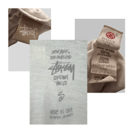 Image 7 of Vintage 1990s Stussy White Tank Top - Rydim for Jah Irie Feeling - Size Small