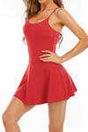 Red Tennis Dress with Under Pocket Shorts