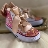 Image 6 of Barbie Toddler Girls Canvas Pearls Shoes 