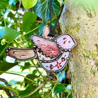 Image 2 of Pink Folk Style Bird Suncatcher 