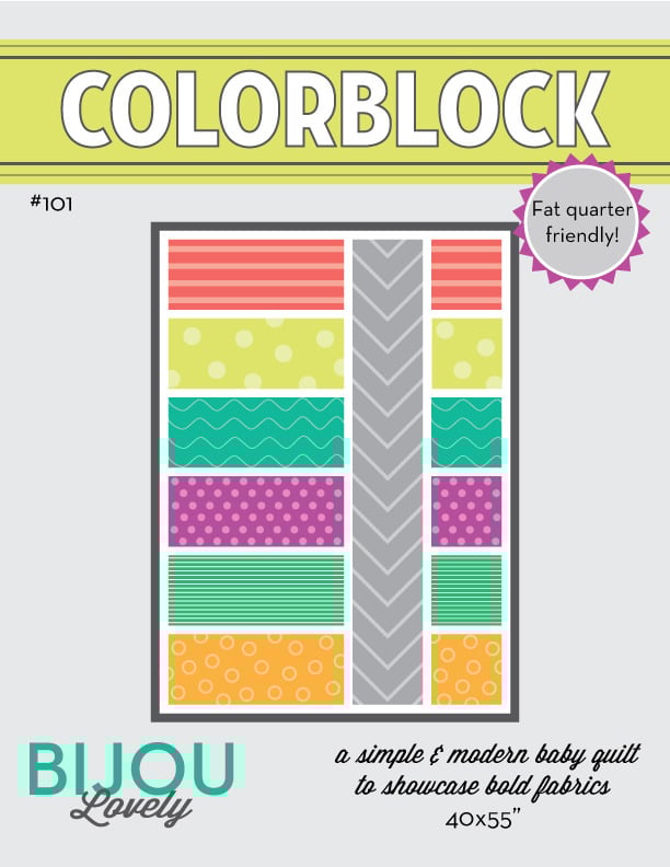 Download Colorblock Quilt Pattern - PDF / Bijou Lovely