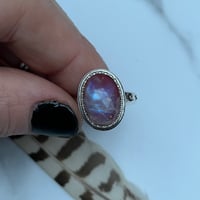 Image 2 of Sterling Silver Moonstone And Red Jasper Celestial Ring