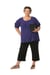 Image of Square neck top with elbow length sleeves (cotton)