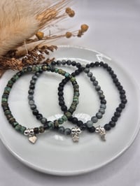 Image 4 of Gemstone and Sterling Silver Bracelets 