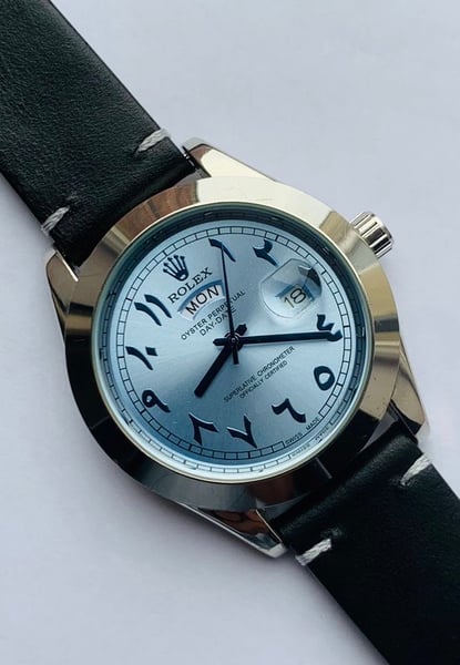 Image of eye catching rolex oyster perpetual day date arabic numerals gents watch,new,quartz,