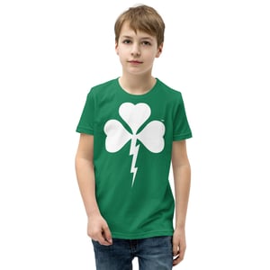 Image of Shamrock Lightning Bolt Youth Boys Green T-Shirt