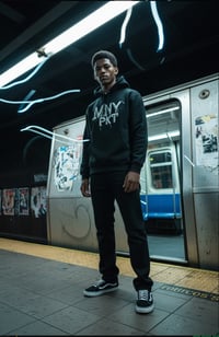 Image 2 of “RAW STITCH” HOODIE// BLACK