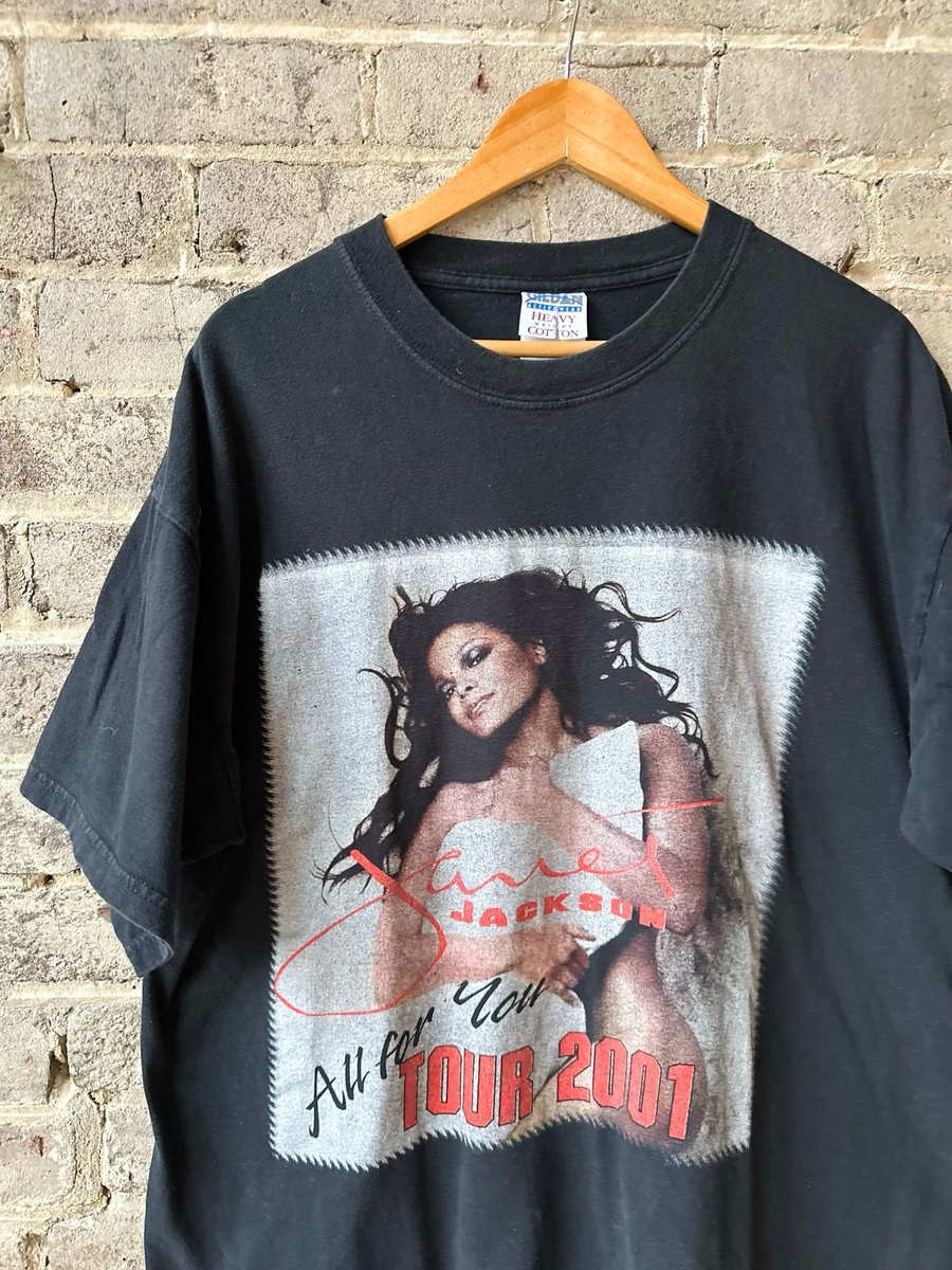 Image of 2001 Vintage “JANET JACKSON - ALL FOR YOU TOUR 2001” CONCERT TEE, SIZE: XL