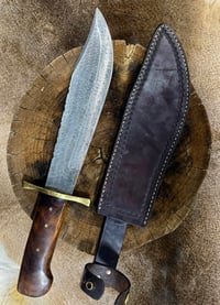 Image 1 of Damascus Bowie knife 