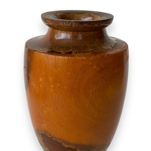 Image of VINTAGE TURNED WOODEN URN