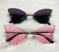 Image 1 of Rhinestone Butterfly Shades