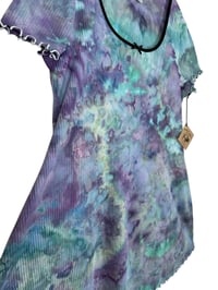 Image 4 of XXL 90's Babydoll Mini Dress in Mermaid Watercolor Ice Dye