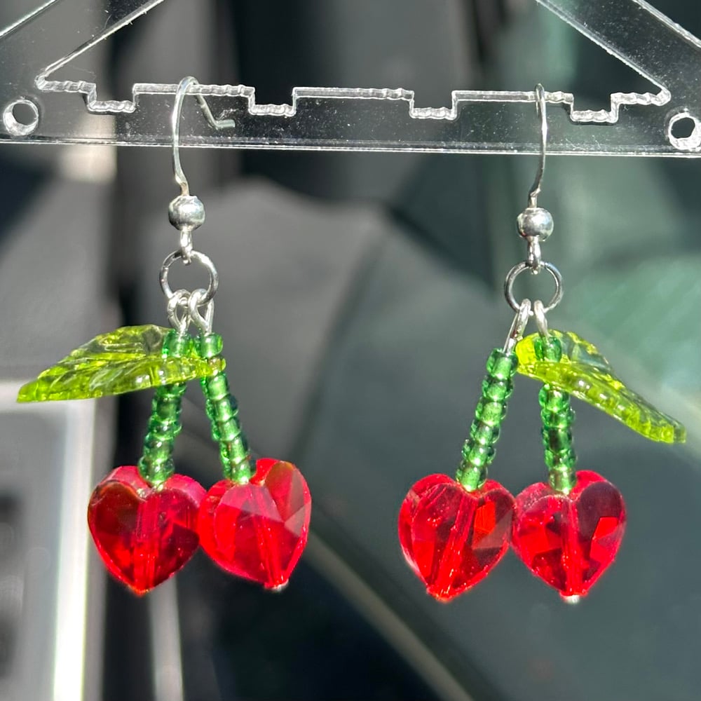 Image of cherry luvr earrings