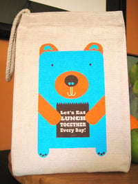 Image 3 of Lunch Bear 100% Recycled Cotton Canvas Lunch Bag - SOLD OUT