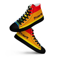 Image 3 of Rainbow Men’s High-Top Canvas Shoes