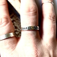 Image 3 of Handmade This Too Shall Pass Sterling Silver Stacking Ring 925