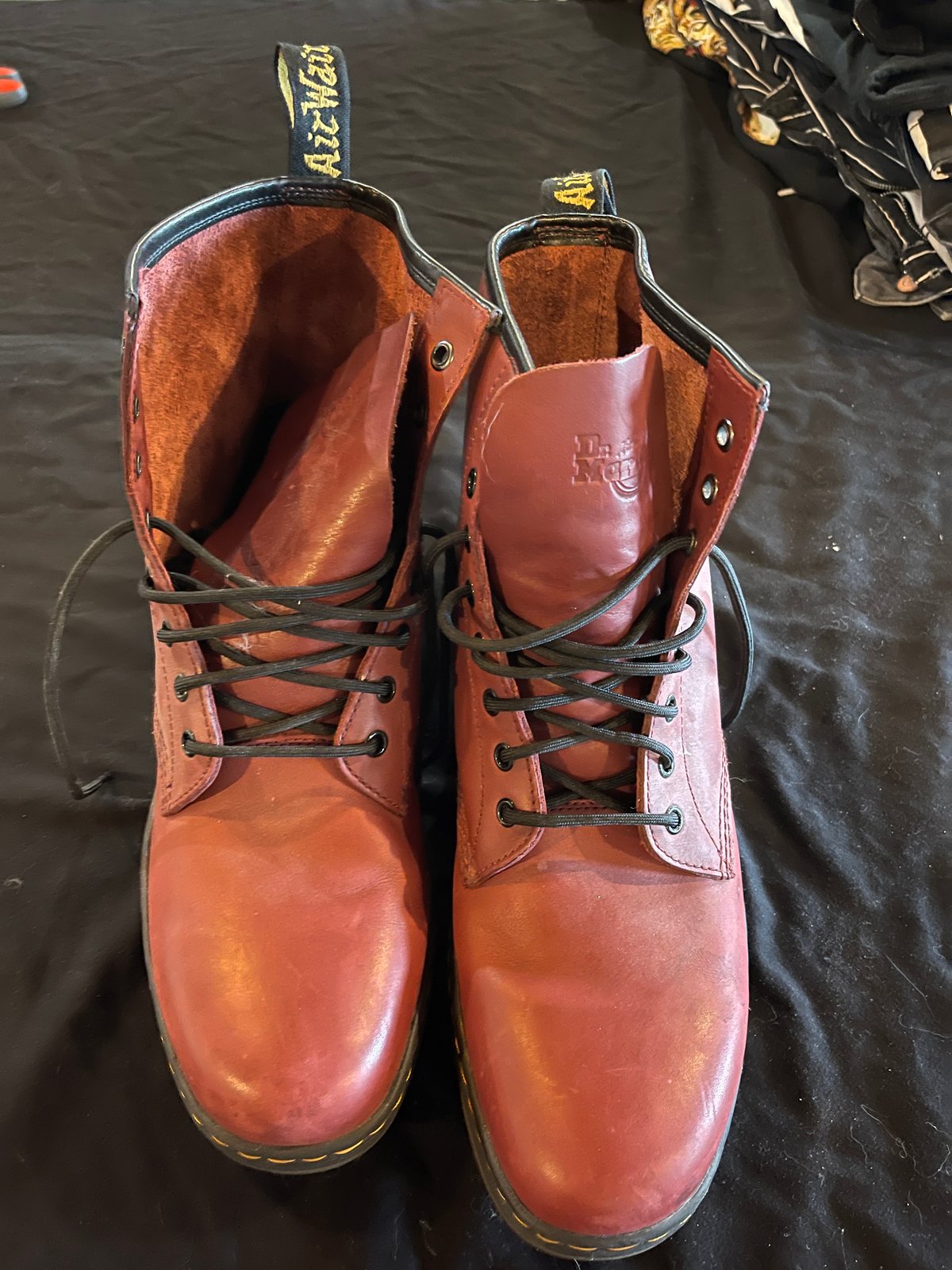 stretch cake Blank Brick Red Doc Martens Soft Wair Boots - Size 12 US / 11 UK | RED'S PLANET