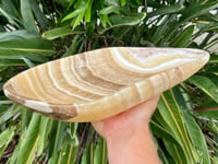 Image 8 of Large Banded Orange Calcite Crystal Bowl #2778