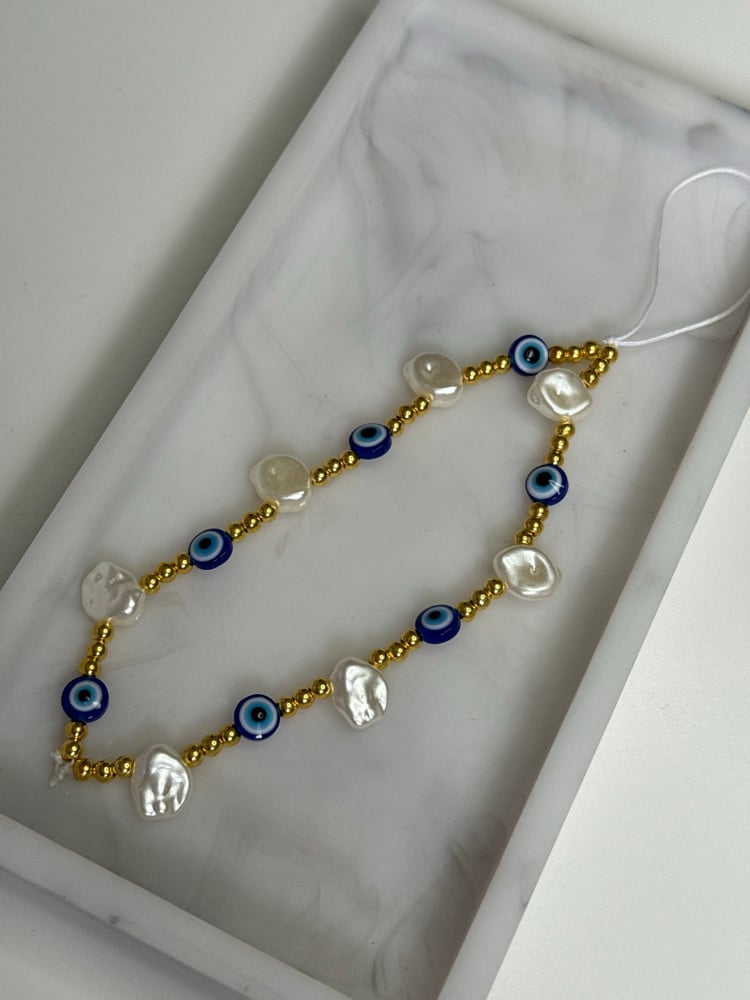 Image of Evil Eye Beaded Phone Charm