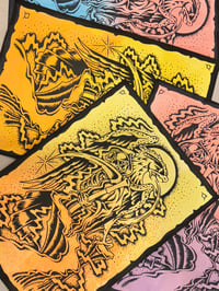 Image 1 of Hand Coloured Reaper/Eagle Print - A2