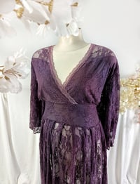 Image 2 of photography lace dress Melanie - size M - dark purple | photo props