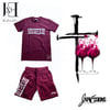 Red Wine “93’ in Rome” Summer Short Set