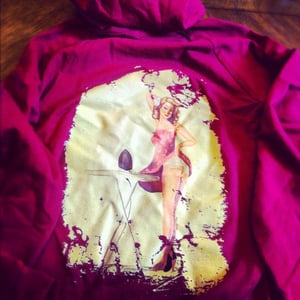 Image of Vintage Pin-Up Cranberry Hoody dress 